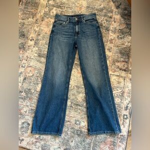Aeropostale Medium Wash High Rise Wide Leg Jeans Size 8